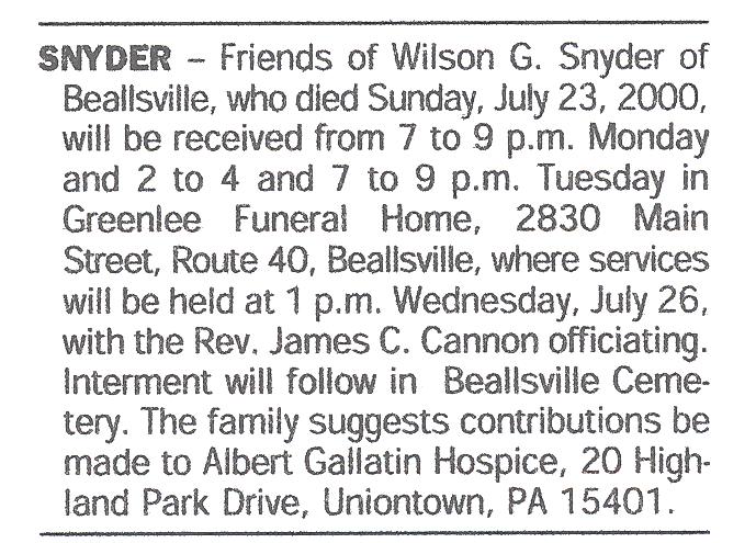Wilson G. Snyder